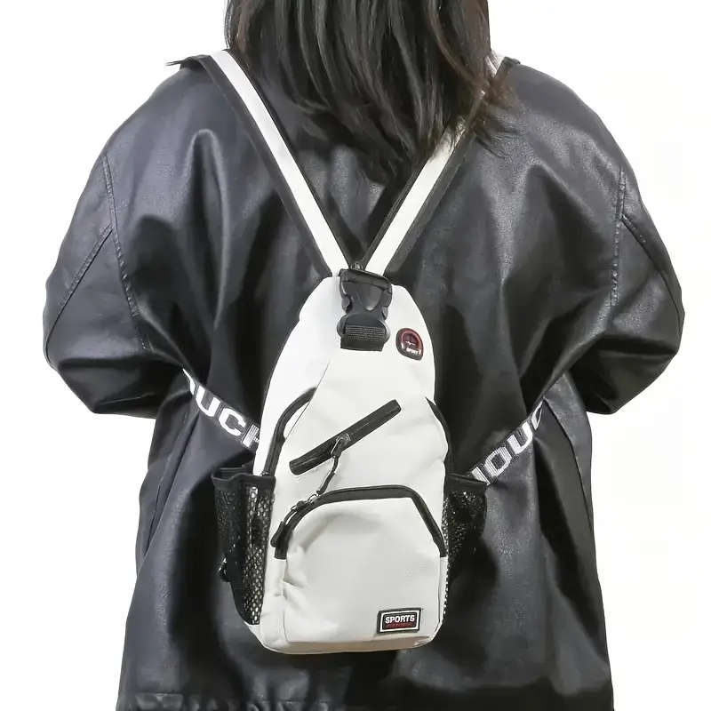 Women's Fashion Sling Backpack Multi-Pocket Nylon Crossbody Bag
