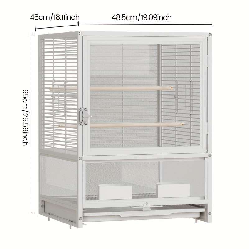 1pc Single-layer standard cage (transparent and high-heightened) with pulley Pet Cage