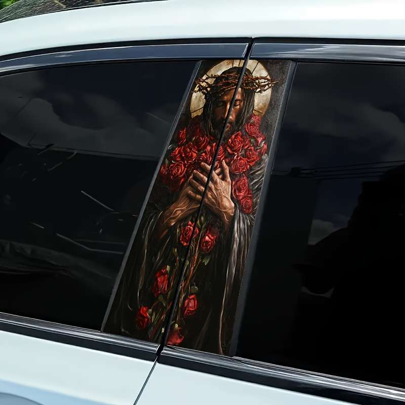 2pcs Jesus Christian Themed Stickers