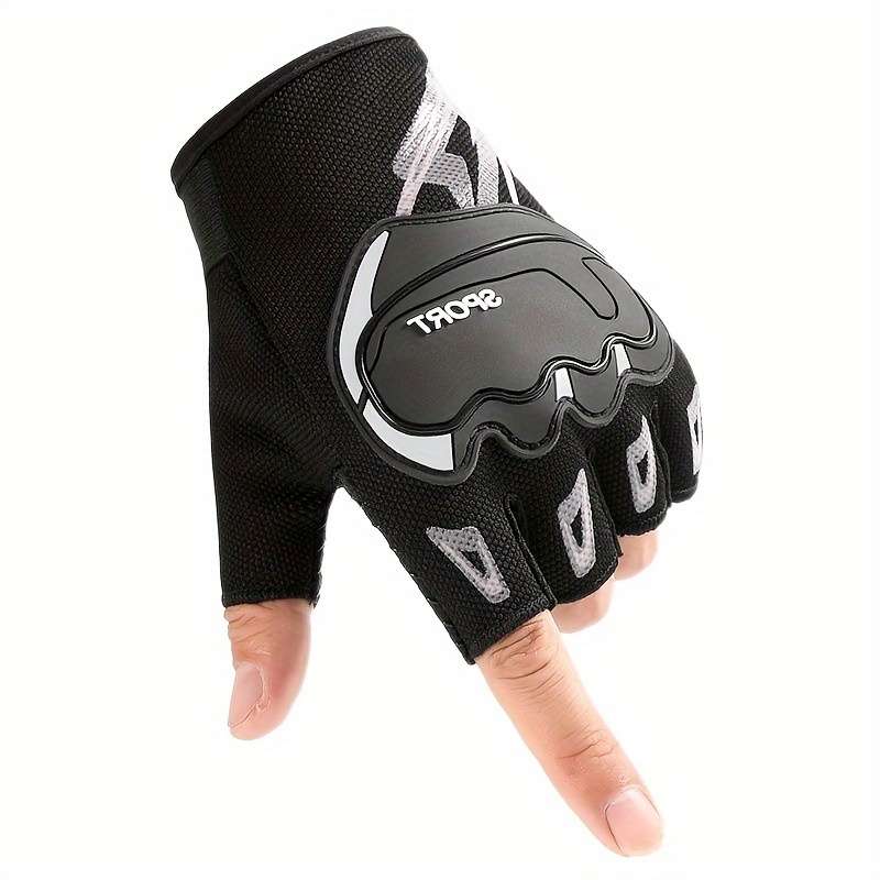 1 Pair Grey Outdoor Sports Gloves