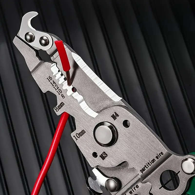 1PC18-in-1 Foldable Wire Stripper Manual Tool for Stripping Cutting Wrenching Holding Twisting