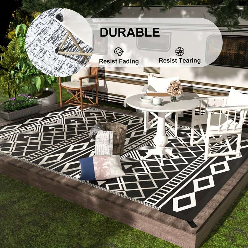 1Pc Black And White 182x274cm Floor Mat