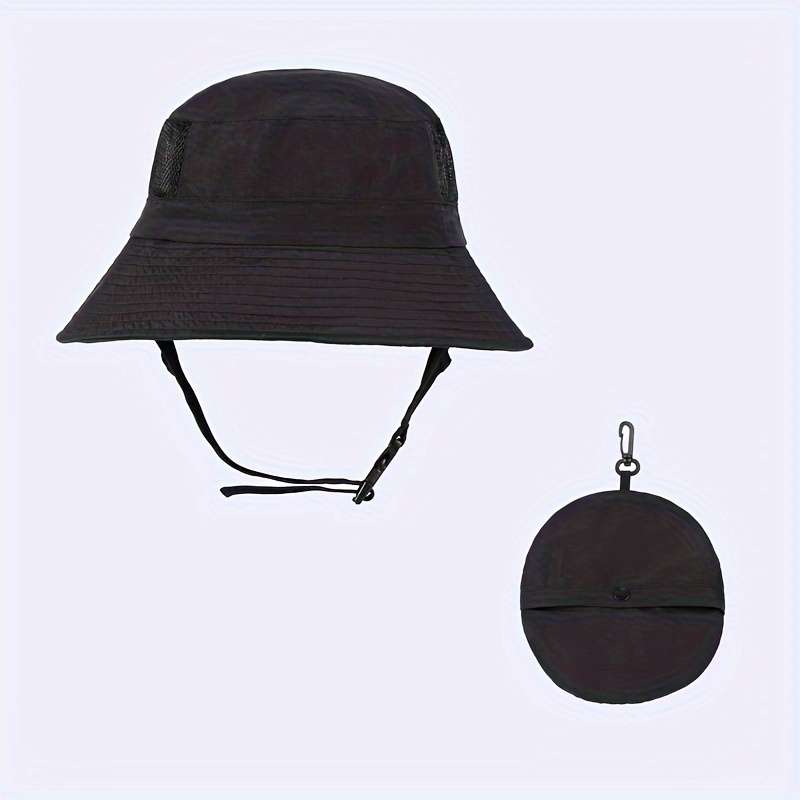 1pc Wide Brim Sun Protection Hat Foldable Outdoor Hiking Fishing Cap Quick-Drying Surfing Fis