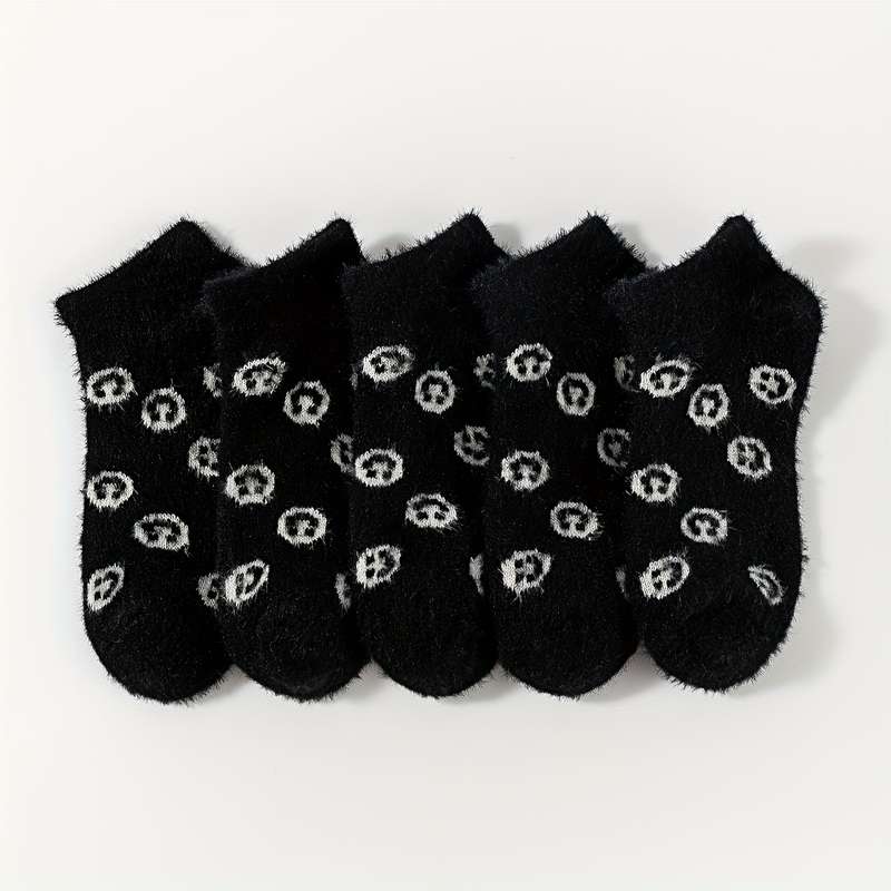 Sock 5 Pairs Gray  One Size