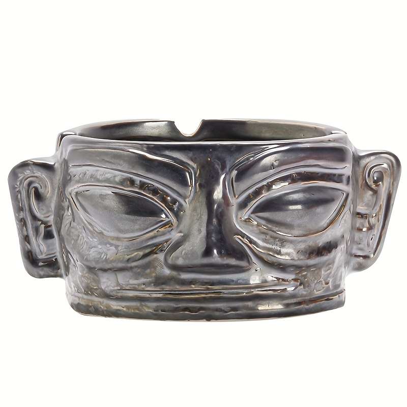 1pc Modern Ashtray for Home Living Room Lightweight Luxury Sealed Anti-ash High-end Cigarette Hold