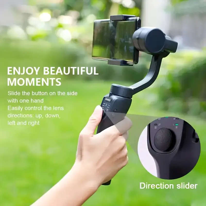 3Axis Smartphone Gimbal Stabilizer USB Charging Wireless Handheld Stabilizer with Tripod 2500mAh Li-