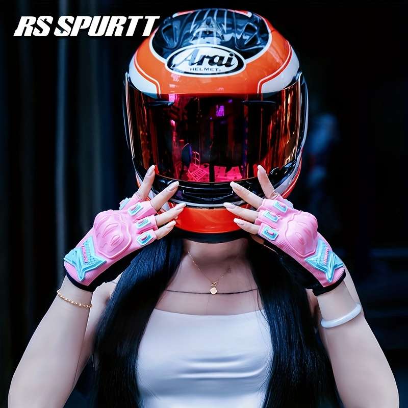1 Pair Pink Size M Outdoor Sports Gloves