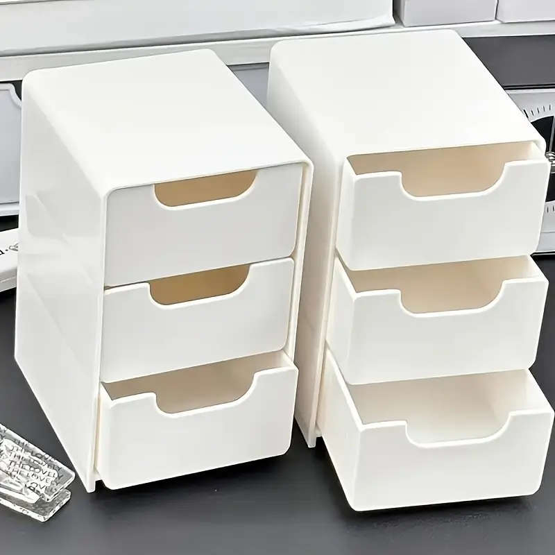 1pc 3-Tier Desk Organizer Ideal for Storing Office Supplies Jewelry And Cosmetics Lightweight And Po