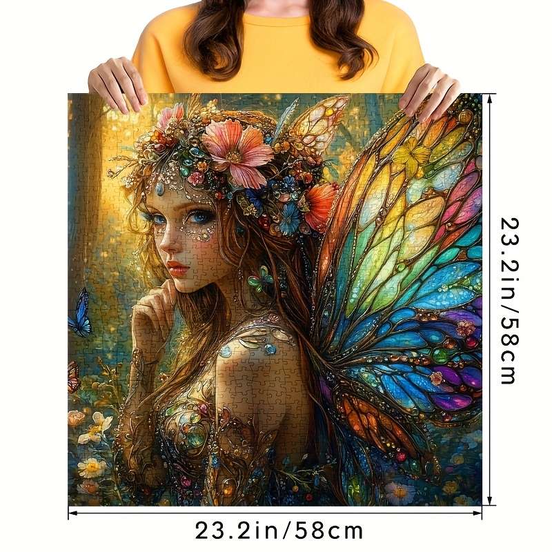 1000pcs Fantasy Fairy Puzzle Vibrant Butterfly Wing Art Challenging DIY Brain Tease