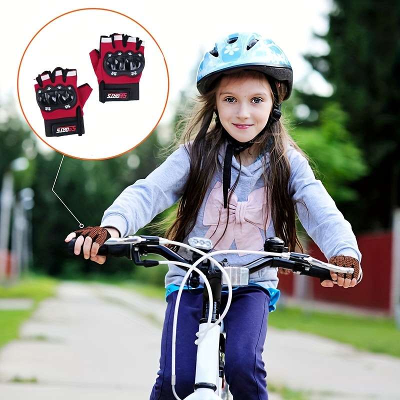 1 Pair Red Outdoor Sports Gloves