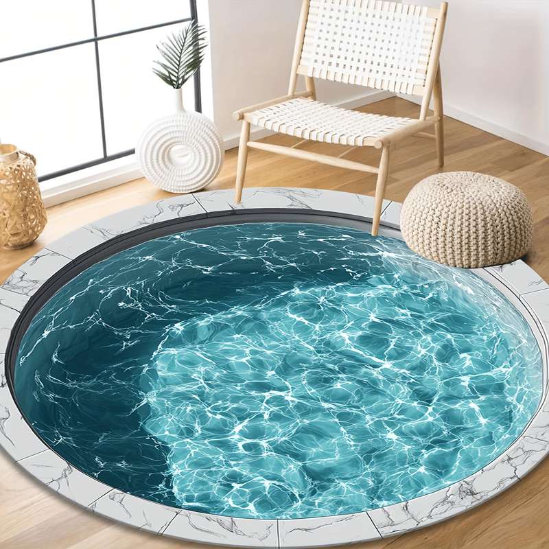 1Pc Round 59x59inch 150x150cm Floor Mat
