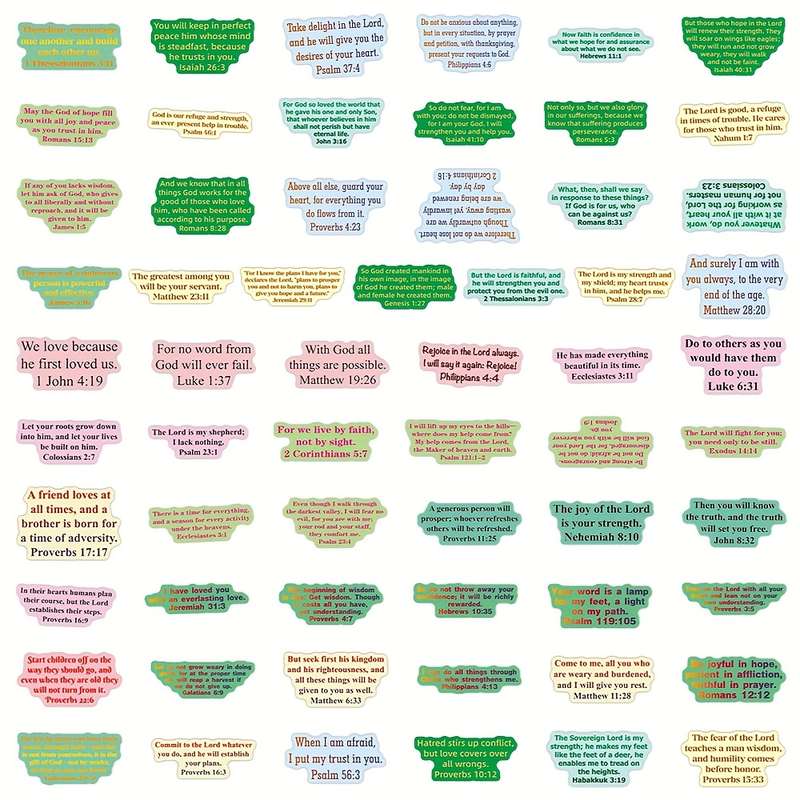 60pcs Jesus Christian Themed Stickers
