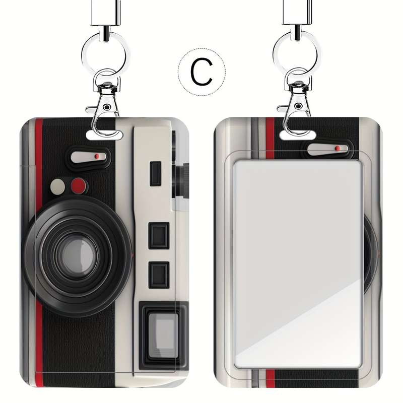 1pc A Retro Camera-Themed Card Holder for Doctors And Nurses Suitable for Bus Cards And Student ID