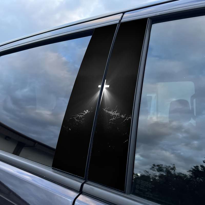 2pcs Light In The Dark Jesus Christian Themed Stickers