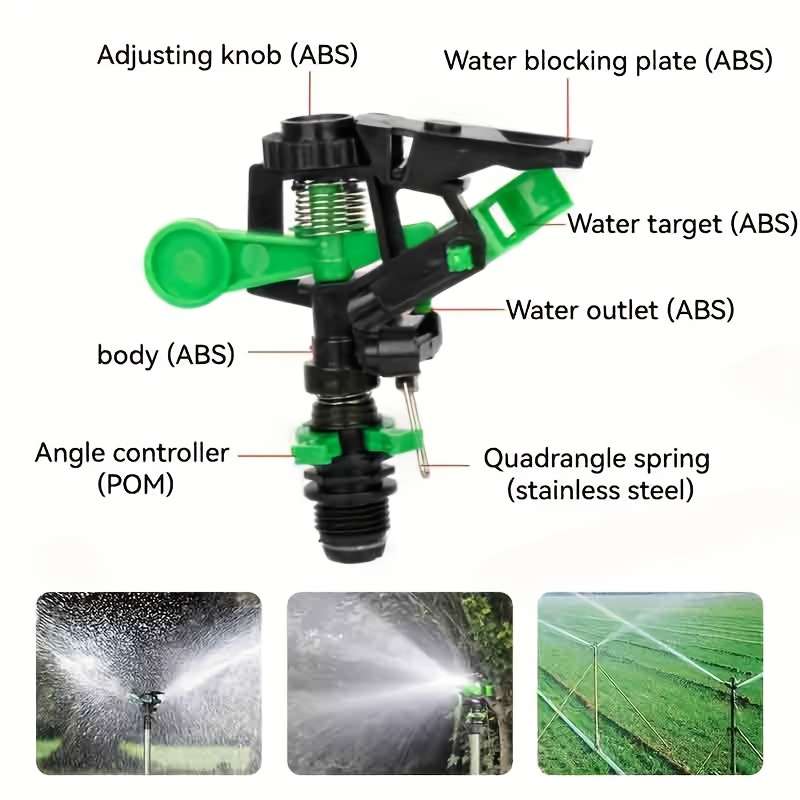 4Pcs Rotating Garden Sprinklers Adjustable Spray Nozzle