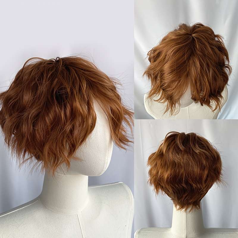 1Pc Black 20.32cm Fashion Design Wig