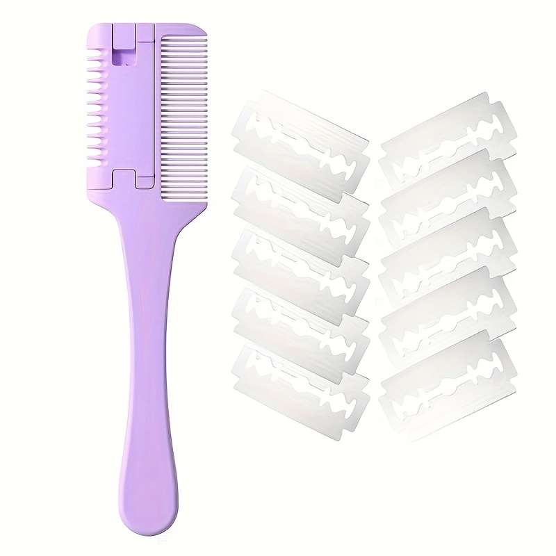 1pc Black Size 1 Comb Add 10 BladesPet Comb