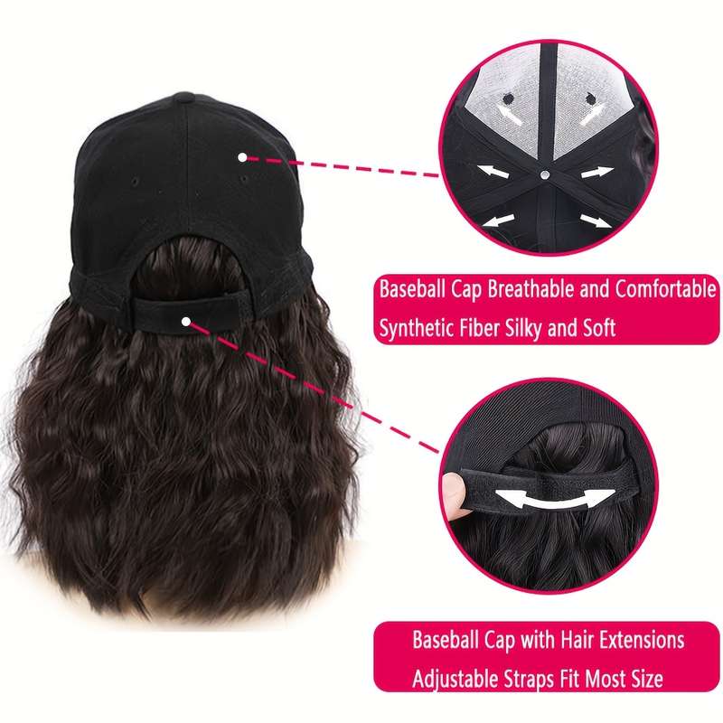 1Pc Black 30.48cm Fashion Design Wig