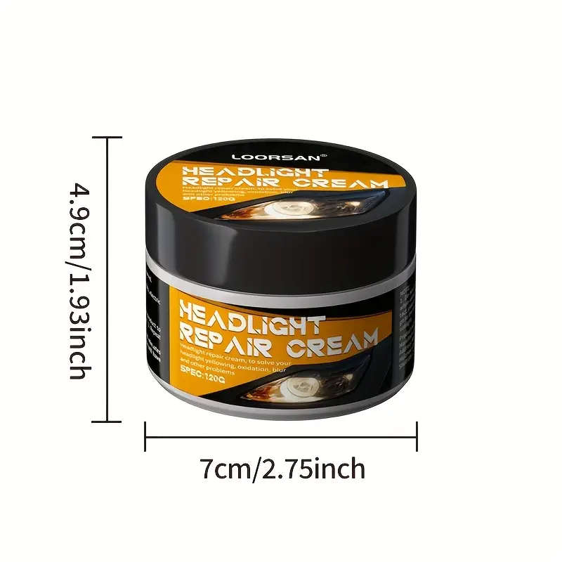 1pc Universal Headlight Restoration Kit Car Headlamp Polishing Paste Enhances Visibility Removes Yel