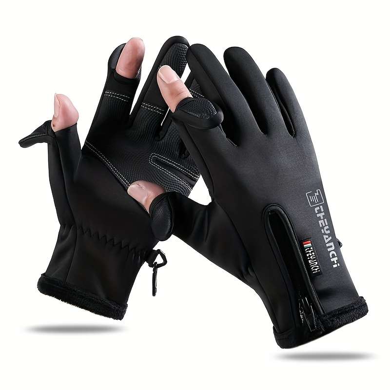 1 Pair Black Size L Warm Gloves
