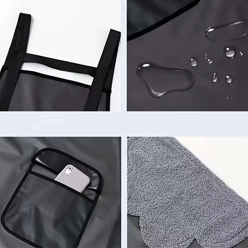 1pc Disposable TPU Waterproof And Oil-Proof Women'S Apron Kitchen Household Men'S Waist Work Clothes