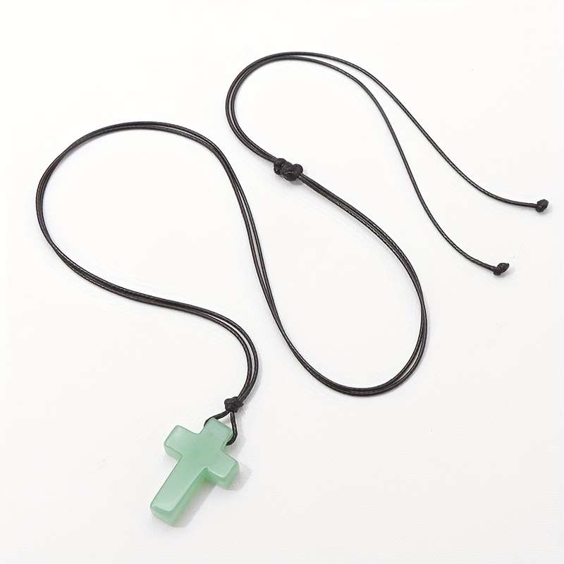 1 Piece Black Onyx Jesus Theme Pendant