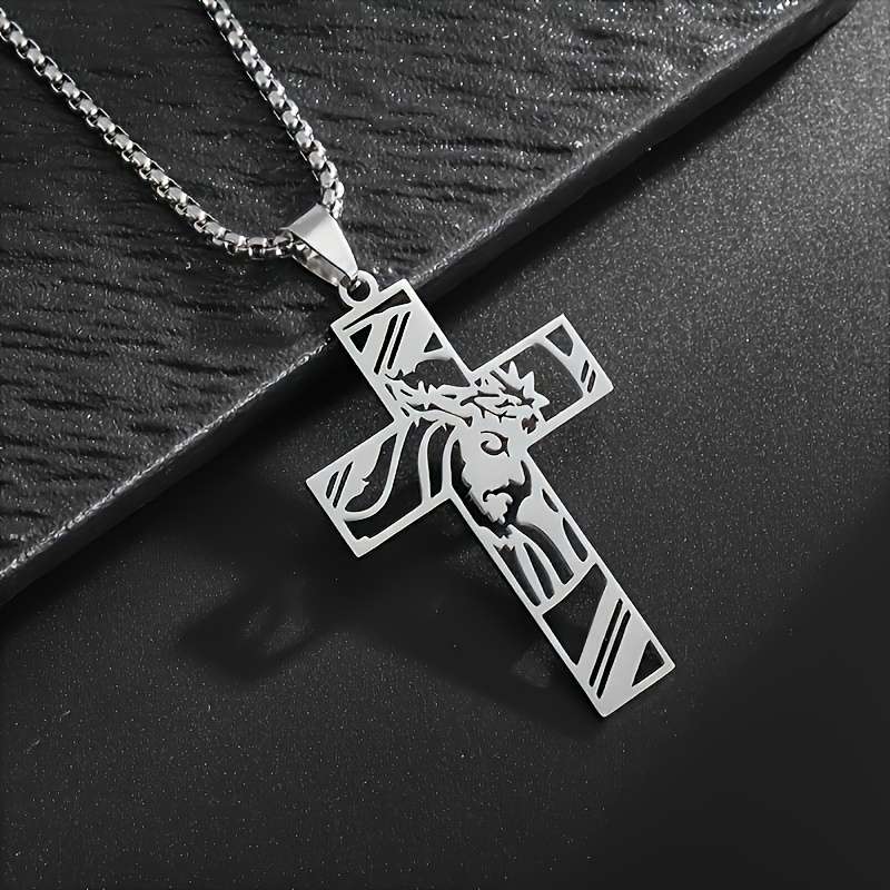 1 Piece Golden Jesus Theme Pendant