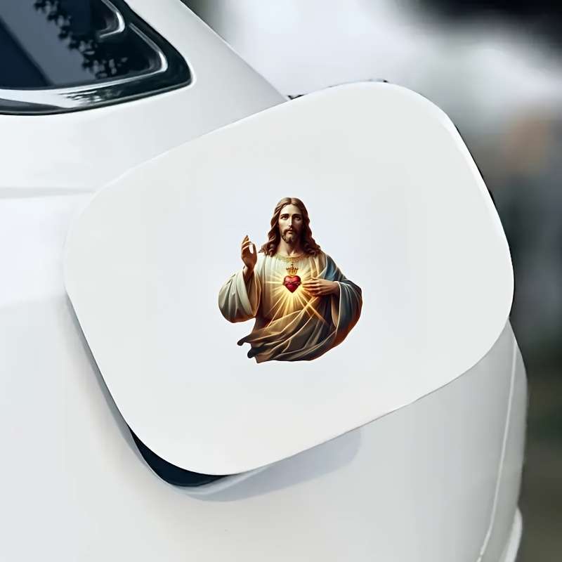 1pc   11.99cmx11.0cm Jesus Christian Themed Stickers