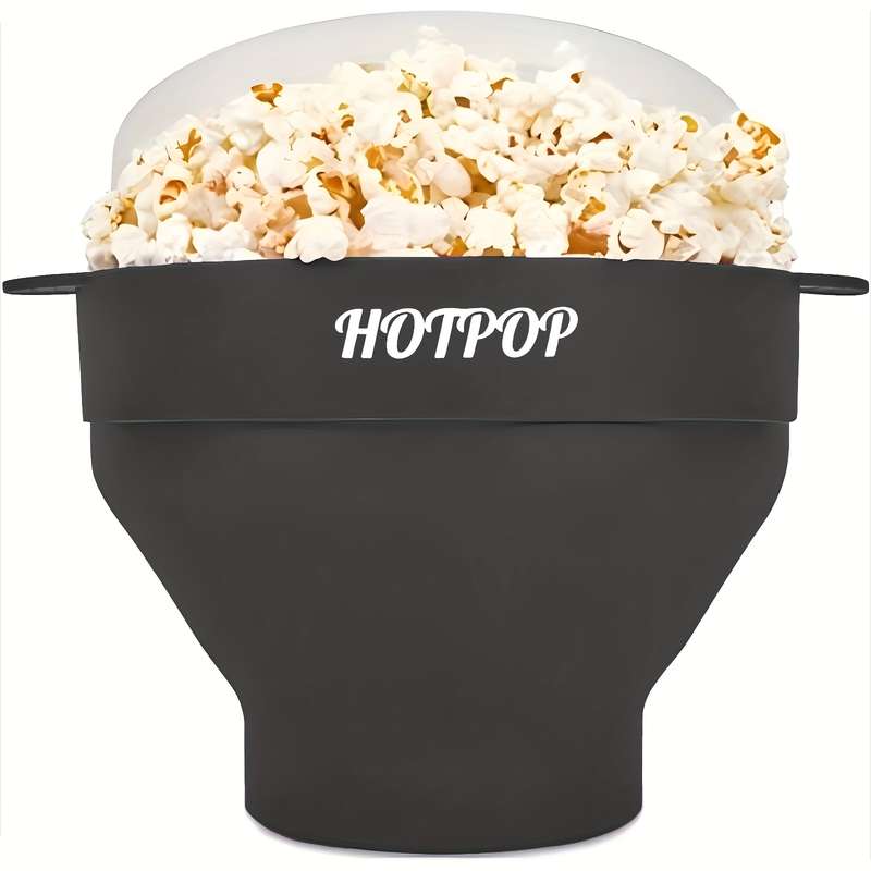 1set Microwave Popcorn Maker Popcorn Maker Foldable Bowl BPA Free and Dishwasher Safe 10 Colo