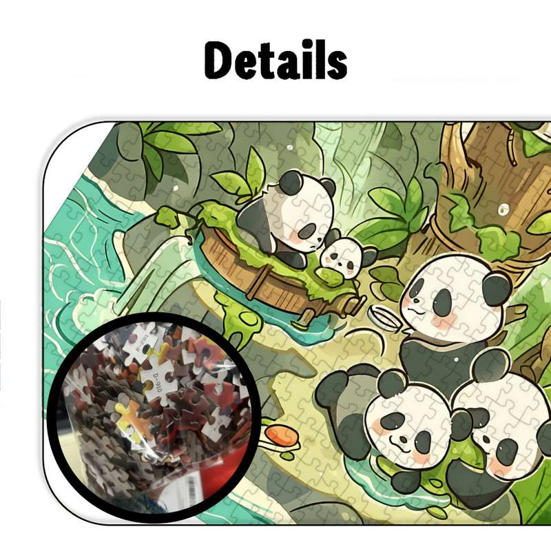 1000pcs Panda-Themed Jigsaw Puzzle for Adults Spring Pandas Artwork Challenging Pap