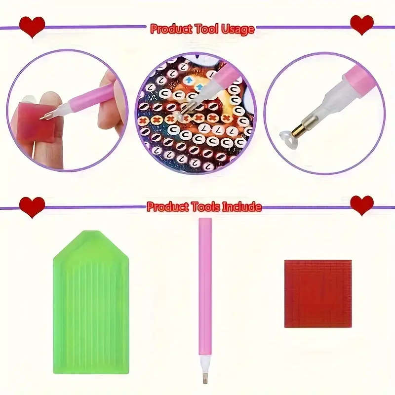 1pc DIY 5D Diamond Painting Kit Colorful Watercolor Landscape Full Drill Round Rhinestone Embroidery