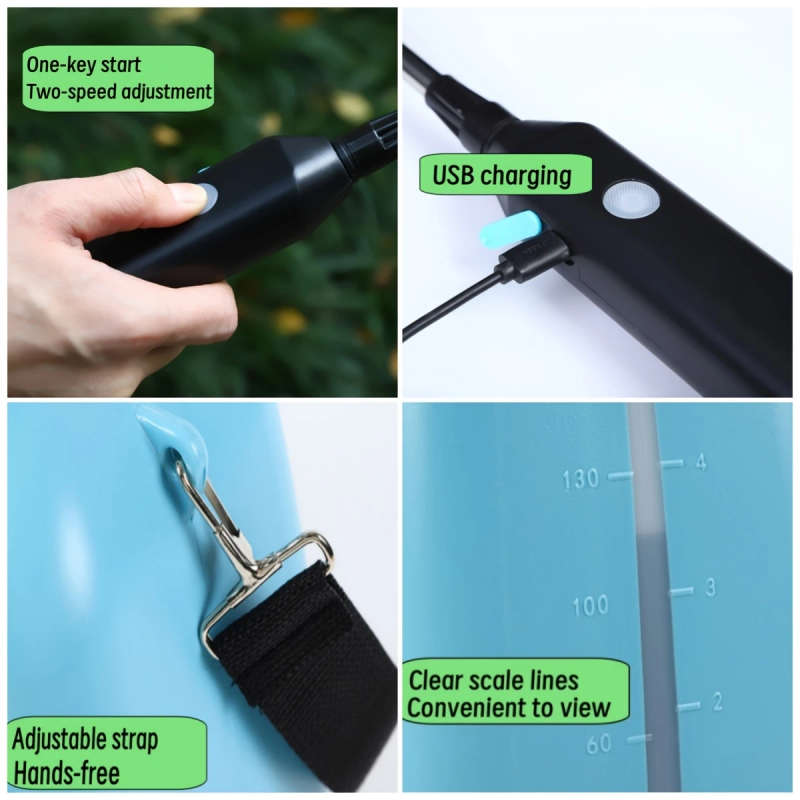 1Pc 1800Mah 5L Portable Electric Watering Can With Adjustable Nozzle Lithium Battery Usb Rechargeabl