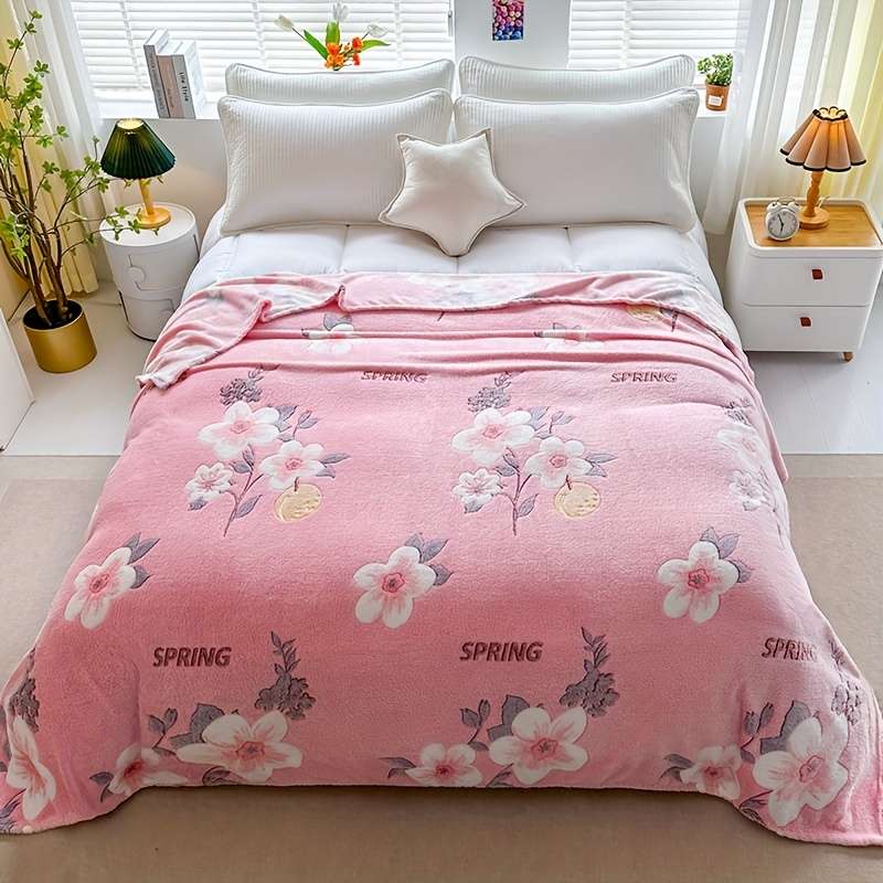 1ps Blanket Color Happiness Flowers Bloom size 200x230cm