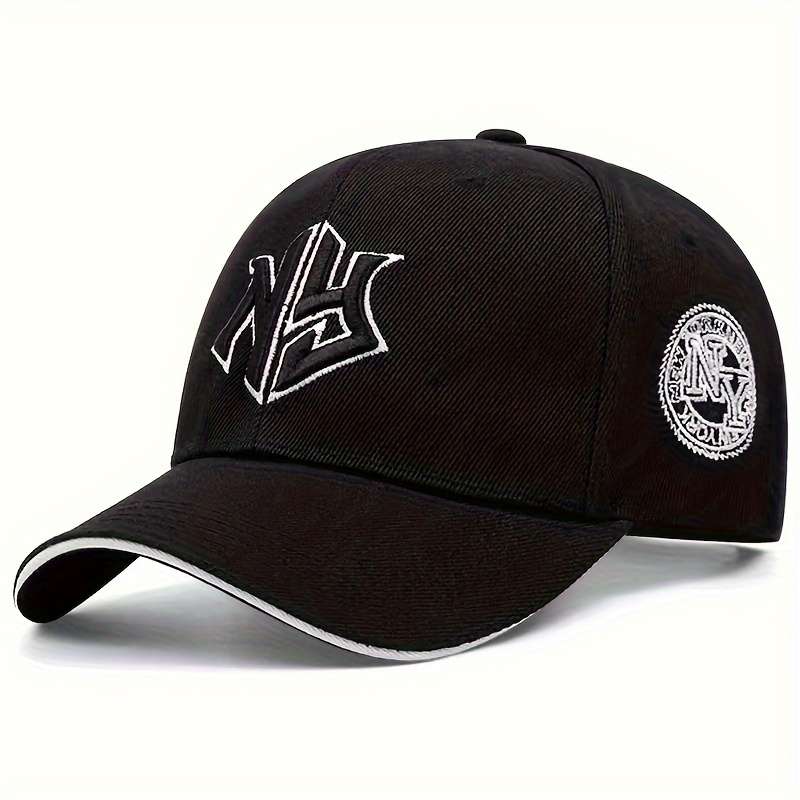 1pc Men'S Classic Embroidered Trucker Cap 100% Polyester Adjustable Dad Hat with Alphabet Pat