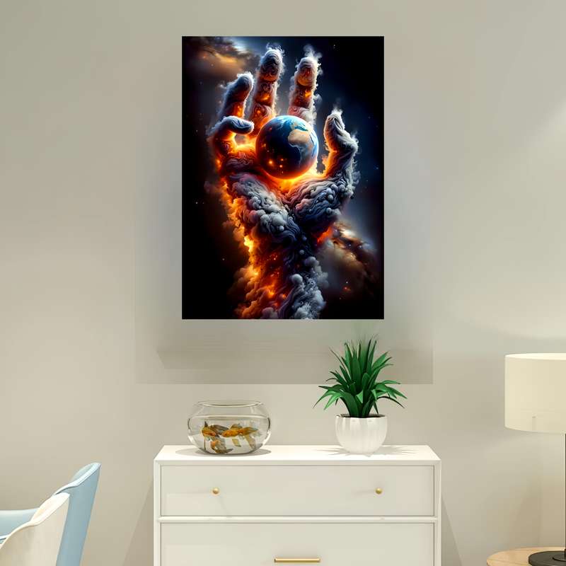 1000pcs Earth in Hand Puzzle Challenging DIY Brain Teaser Vibrant Space-Themed Des