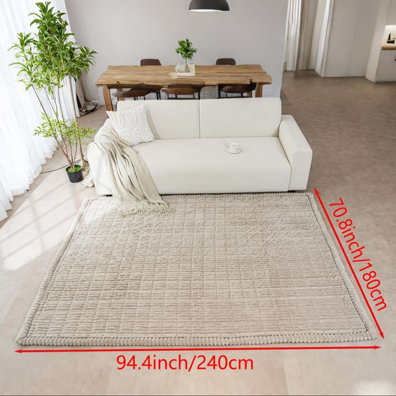 1Pc Coffee Color 180x240cm 70.8x94.4inch Floor Mat