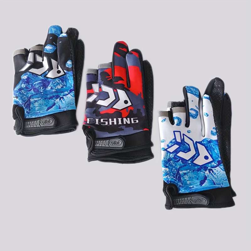 1 Pair Blue One Size Outdoor Sports Gloves