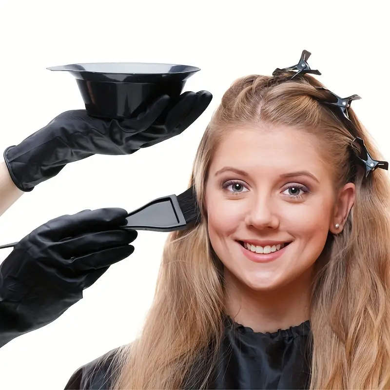 16pcs Hair Coloring Kit with Mixing Bowl Dual-Sided Brush Salon Accessories for All Hair Types