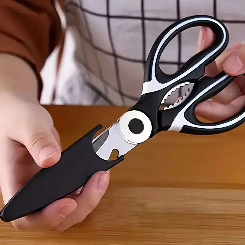 1pc Heavy-Duty Stainless Steel Kitchen Scissors Multifunctional Sharp Food Shears