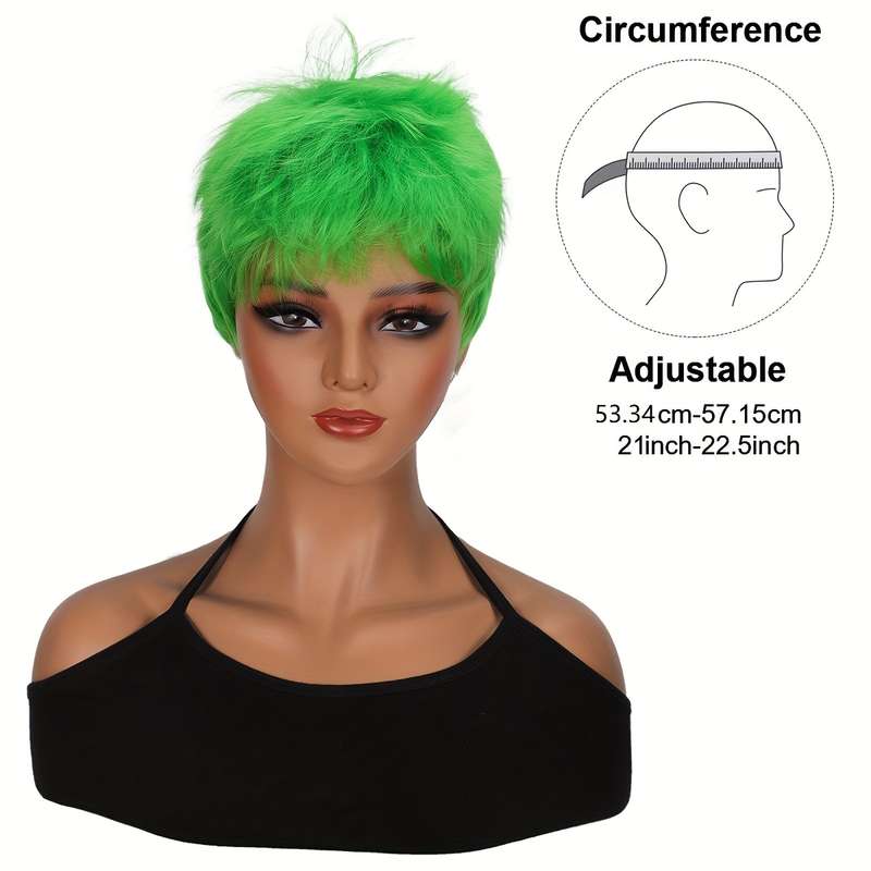 1Pc Grass Green 20.32cm Fashion Design Wig