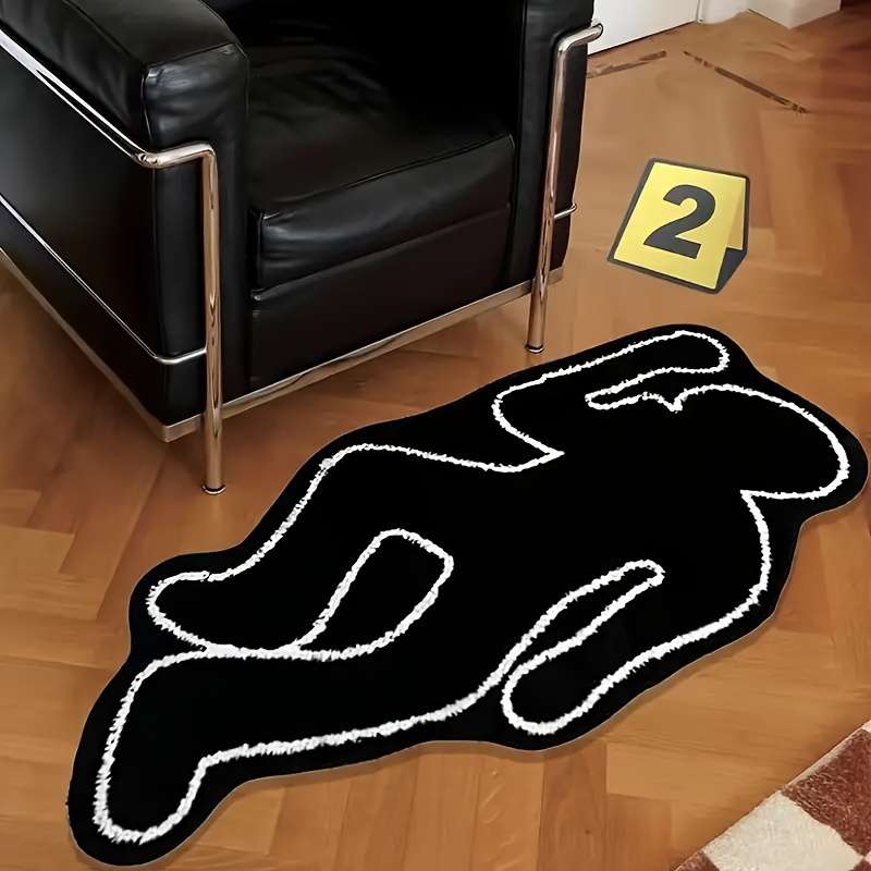 1Pc 60x140cm 23.6x55.1inch BlackBody Floor Mat
