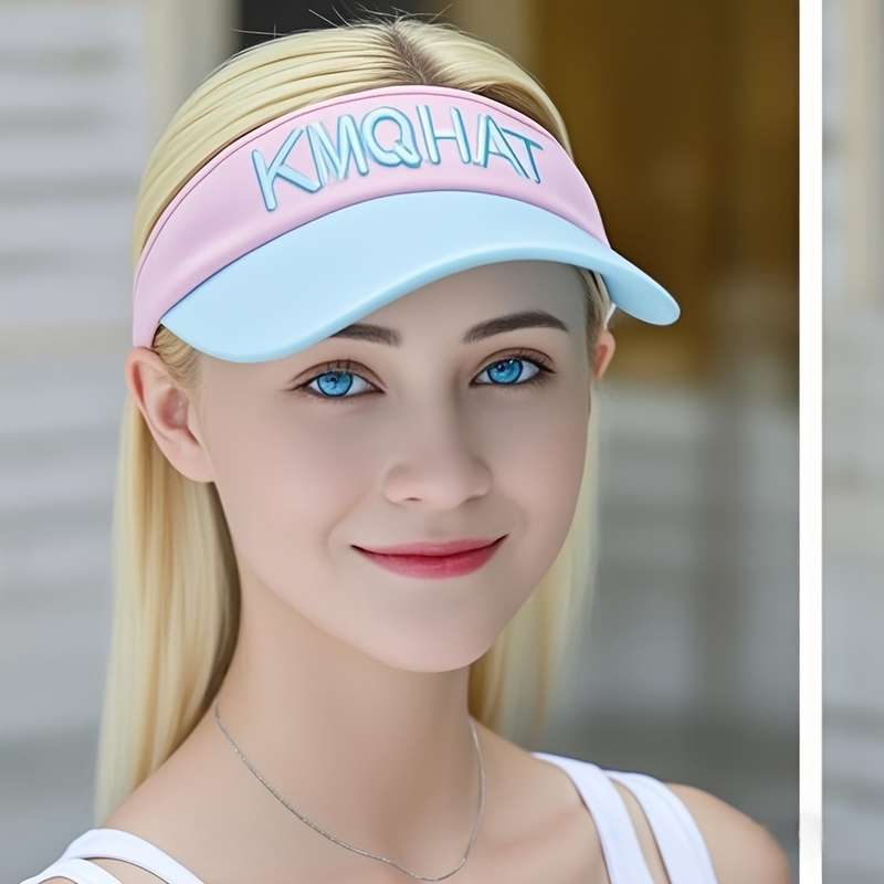 1pc Women'S Open-Top Sun Visor Hat Breathable UV Protection Sports Cap for Summer Outdoor Activi