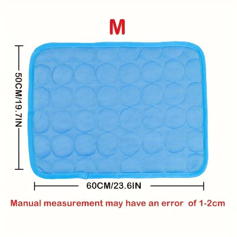 1piece Blue Viscose Mat Cooling Pad