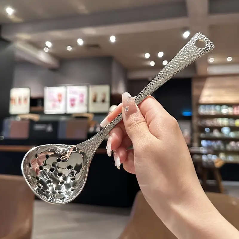 2-Pack Stainless Steel Hot Pot Spoon Soup Spoon Colander