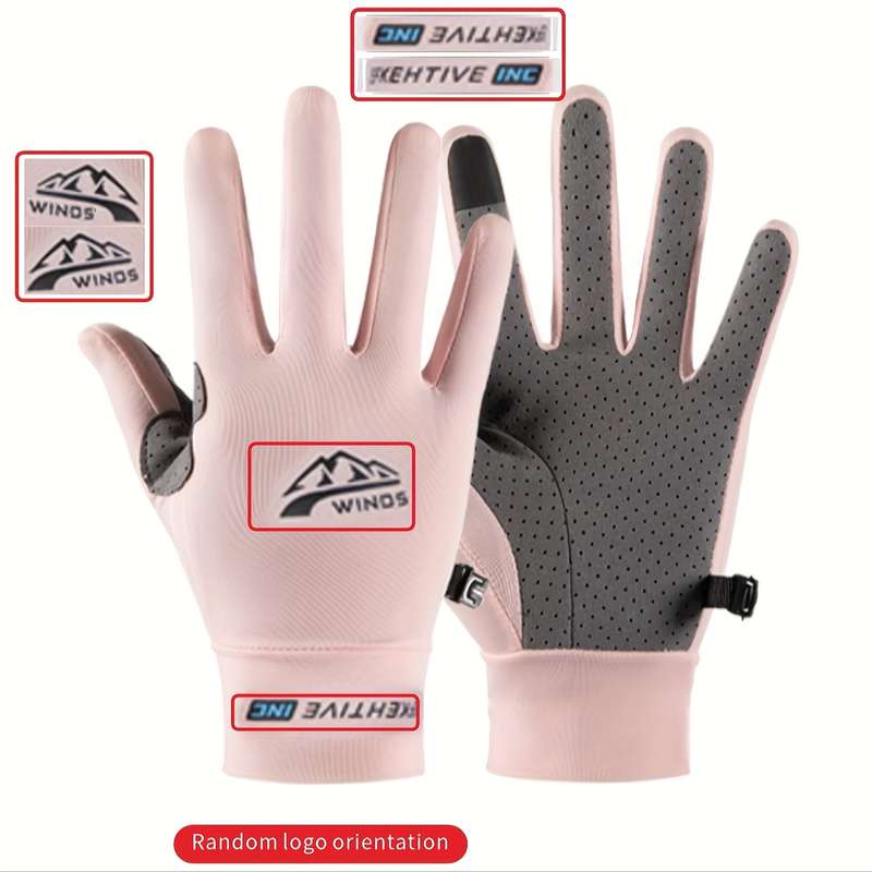 1 Pair Pink Size M Outdoor Sports Gloves