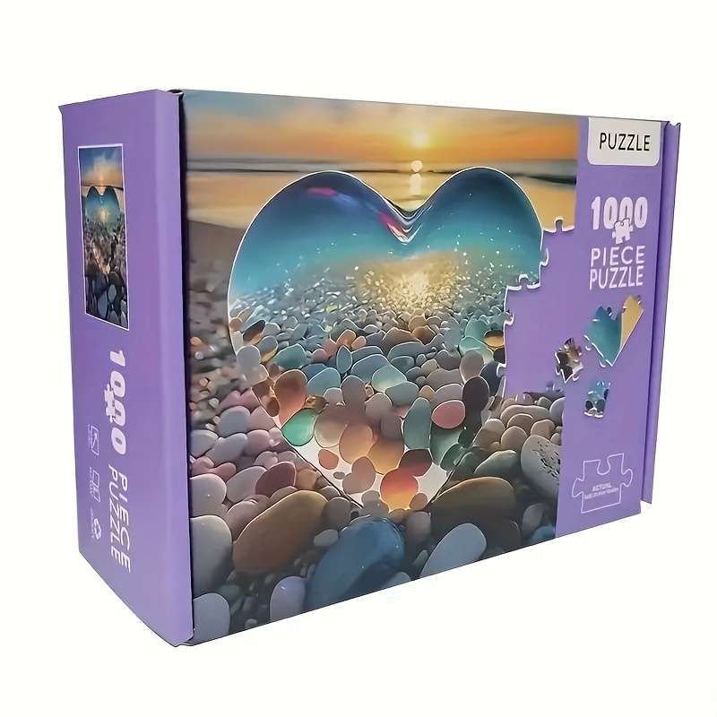 1000pcs Love Stones Jigsaw Puzzle for Adults Vibrant Colorful Landscape Scene with