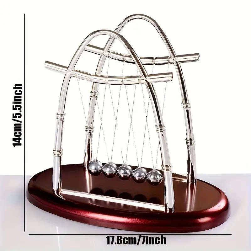 1pc Elegant Newton's Cradle Balance Balls Educational Physics Pendulum Desk Toy Kinetic Energy Demon