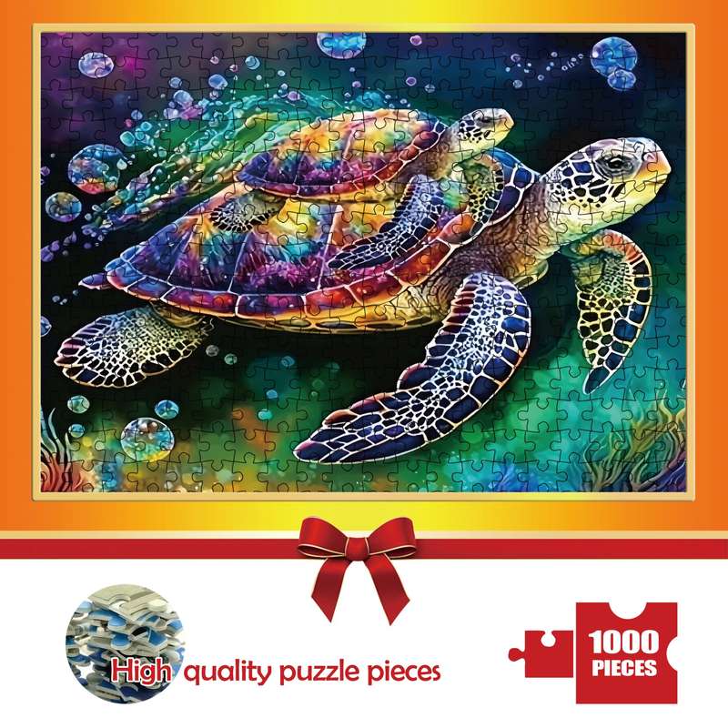 1000pcs Sea Turtle Jigsaw Puzzle Thick Durable Seamless for Adults Perfect for