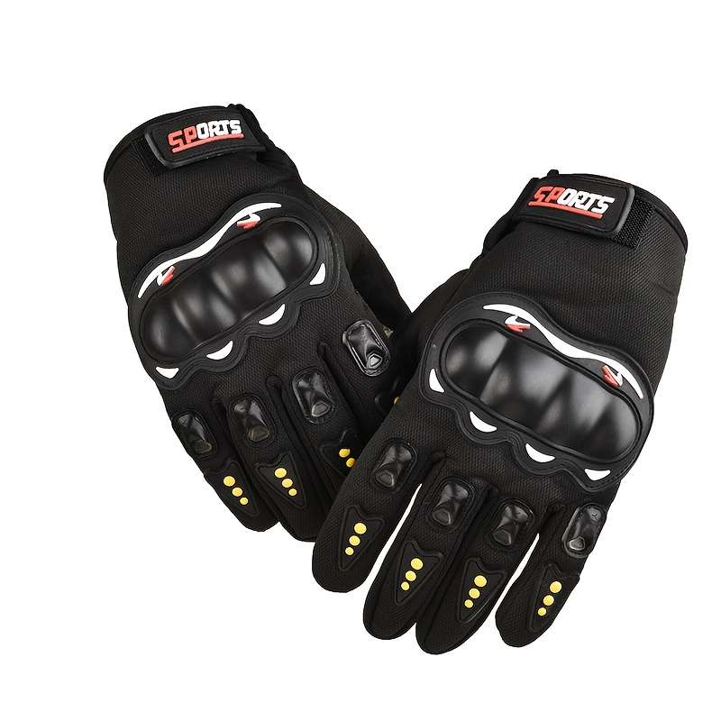 1 Pair Full Finger Black Outdoor Sports Gloves