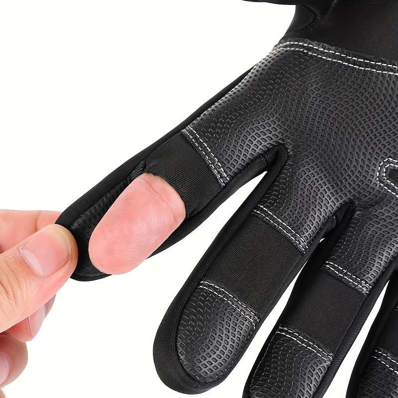 1 Pair Grey Size M Warm Gloves